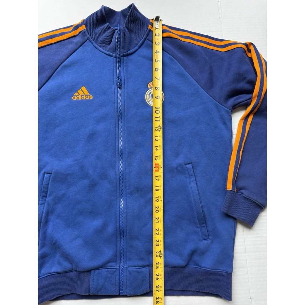 Adidas 2021 Real Madrid Full Zip Track Jacket Mens Large Blue Orange Soccer - Picture 6 of 7